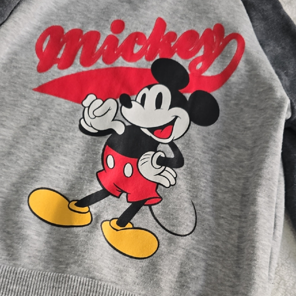 Disney Mickey Mouse Heather Gray Hoodie - Picture 5 of 11